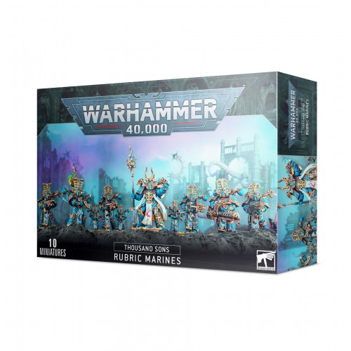 Warhammer 40,000 - Thousand Sons Rubric Marines, Rubric Marines advance at the command of their sorcerous master, laying down withering hails of fire